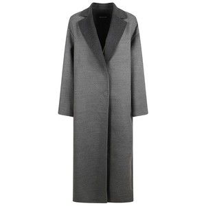 Fabiana Filippi Minimalist Grey Coat With Jewel Detail - NWT